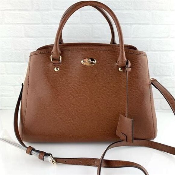 Euc Coach Margot Carryall Saddle Leather Shoulder Bag Purse - Picture 1 of 13